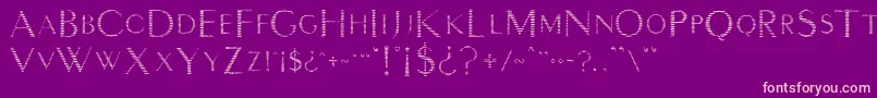 フォントIntimcy2 – 紫の背景にピンクのフォント