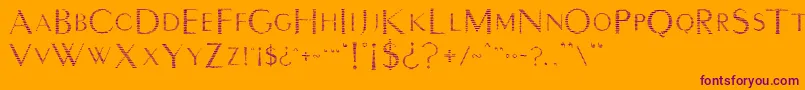 Шрифт Intimcy2 – фиолетовые шрифты на оранжевом фоне