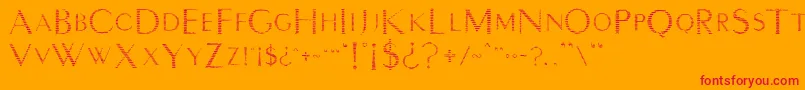 Intimcy2 Font – Red Fonts on Orange Background