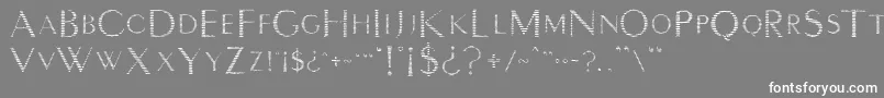 フォントIntimcy2 – 灰色の背景に白い文字