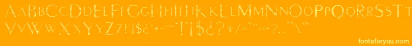 Intimcy2 Font – Yellow Fonts on Orange Background