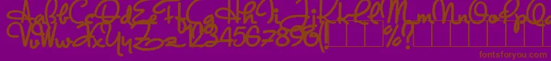 DandyHatTrick Font – Brown Fonts on Purple Background