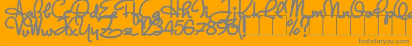 Шрифт DandyHatTrick – серые шрифты на оранжевом фоне