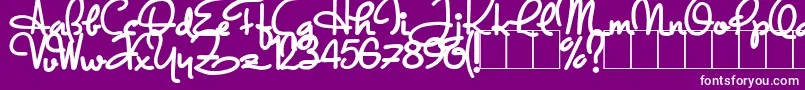 DandyHatTrick Font – White Fonts on Purple Background