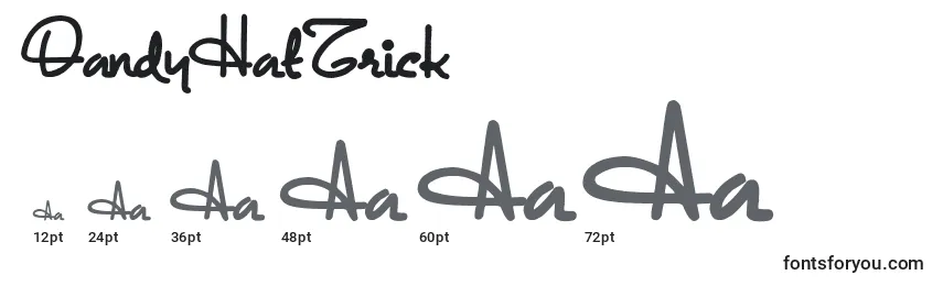 DandyHatTrick Font Sizes