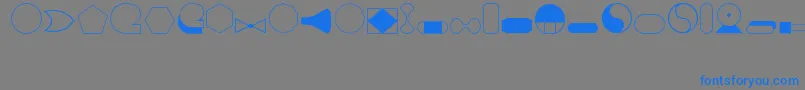 Shapes1 Font – Blue Fonts on Gray Background