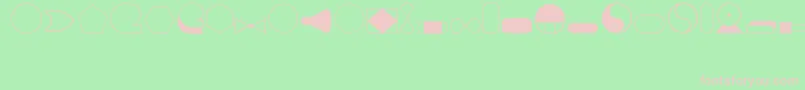 Shapes1 Font – Pink Fonts on Green Background