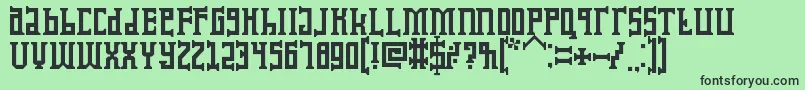 KoruptorAndTheBitches Font – Black Fonts on Green Background