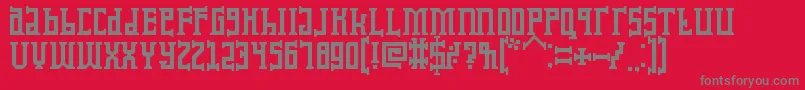 KoruptorAndTheBitches Font – Gray Fonts on Red Background
