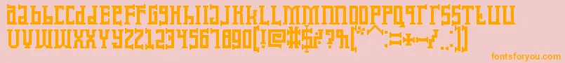 KoruptorAndTheBitches Font – Orange Fonts on Pink Background