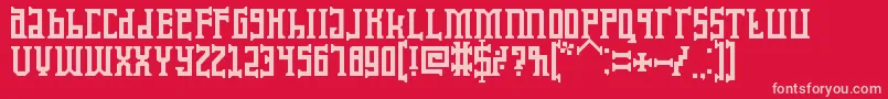 KoruptorAndTheBitches Font – Pink Fonts on Red Background