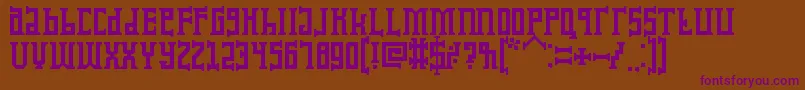 KoruptorAndTheBitches Font – Purple Fonts on Brown Background