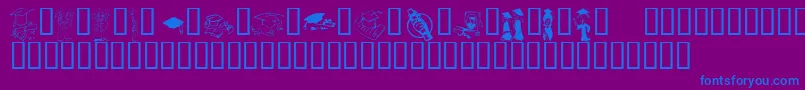 KrGrads2002 Font – Blue Fonts on Purple Background