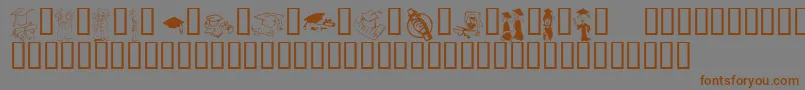 KrGrads2002 Font – Brown Fonts on Gray Background