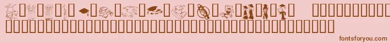KrGrads2002 Font – Brown Fonts on Pink Background