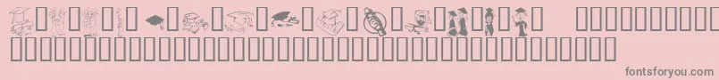 KrGrads2002 Font – Gray Fonts on Pink Background