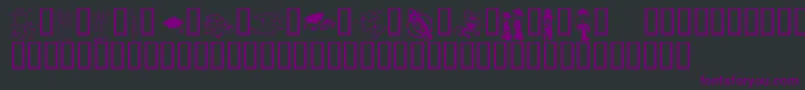 KrGrads2002-Schriftart – Violette Schriften auf schwarzem Hintergrund