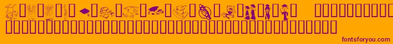 KrGrads2002 Font – Purple Fonts on Orange Background