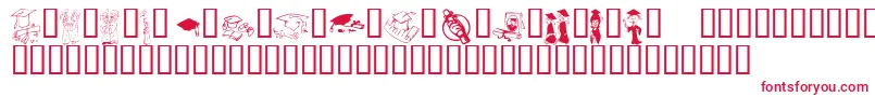 KrGrads2002 Font – Red Fonts on White Background