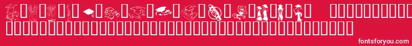 KrGrads2002 Font – White Fonts on Red Background