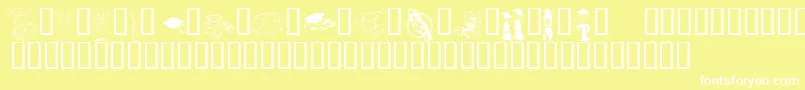 KrGrads2002 Font – White Fonts on Yellow Background