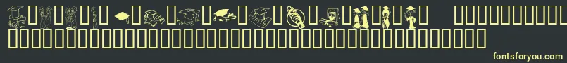 Подробнее о шрифте KrGrads2002 Шрифт KrGrads2002 – жёлтые шрифты на чёрном фоне
