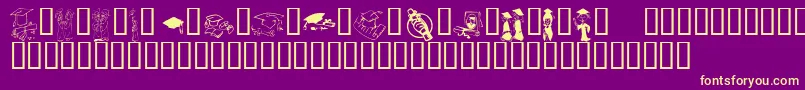 KrGrads2002 Font – Yellow Fonts on Purple Background