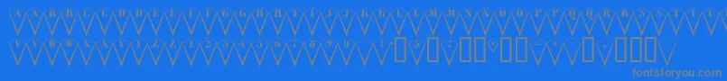 ARombyotldn3D-Schriftart – Graue Schriften auf blauem Hintergrund