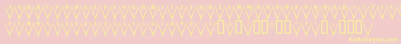 ARombyotldn3D Font – Yellow Fonts on Pink Background