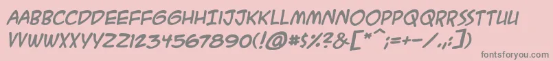 AcmesecretagentbbBoldital Font – Gray Fonts on Pink Background
