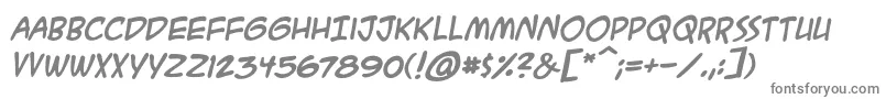 Шрифт AcmesecretagentbbBoldital – серые шрифты на белом фоне