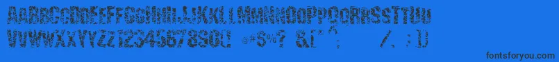 Scraping Font – Black Fonts on Blue Background