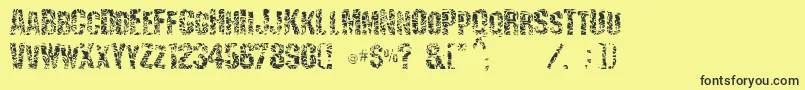 Lisätietoja Scraping-fontista Scraping-fontti – mustat fontit keltaisella taustalla