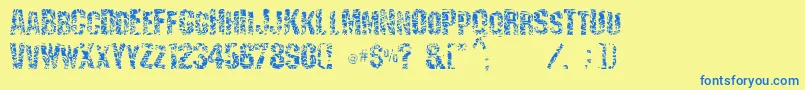 En savoir plus sur la police Scraping Police Scraping – polices bleues sur fond jaune