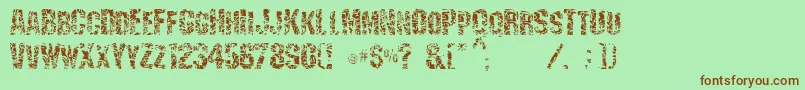 Шрифт Scraping – коричневые шрифты на зелёном фоне
