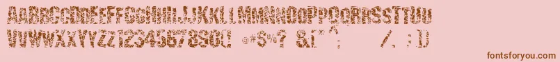 Шрифт Scraping – коричневые шрифты на розовом фоне