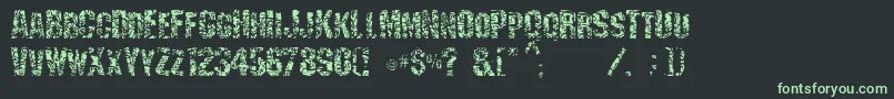 Scraping-Schriftart – Grüne Schriften auf schwarzem Hintergrund