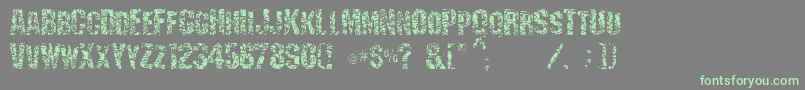 Scraping Font – Green Fonts on Gray Background