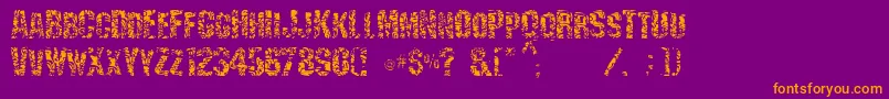 Scraping Font – Orange Fonts on Purple Background