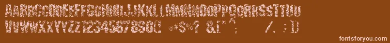 Scraping Font – Pink Fonts on Brown Background