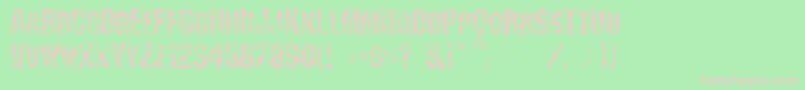 Saiba mais sobre a fonte Scraping Fonte Scraping – fontes rosa em um fundo verde