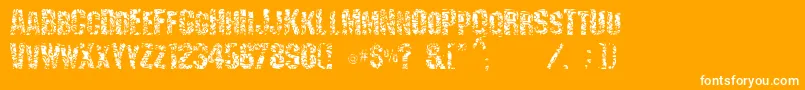 fuente Scraping – Fuentes Blancas Sobre Fondo Naranja