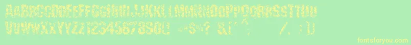 Шрифт Scraping – жёлтые шрифты на зелёном фоне