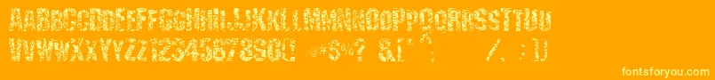 Fonte Scraping – fontes amarelas em um fundo laranja