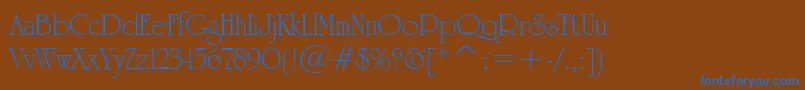 Шрифт UniversityRomanBt – синие шрифты на коричневом фоне