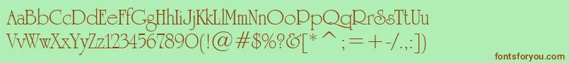 UniversityRomanBt Font – Brown Fonts on Green Background