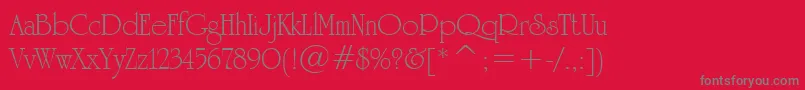 UniversityRomanBt Font – Gray Fonts on Red Background