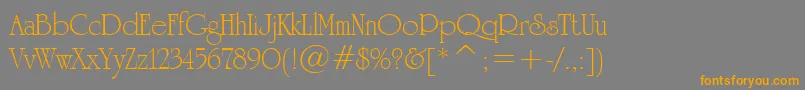 UniversityRomanBt Font – Orange Fonts on Gray Background