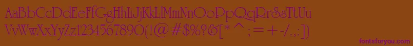 More about UniversityRomanBt Font UniversityRomanBt Font – Purple Fonts on Brown Background