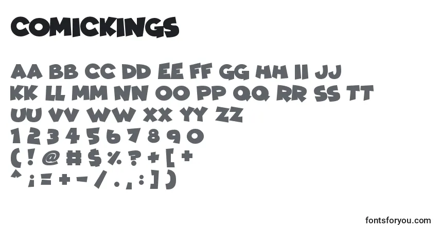 A fonte ComicKings – alfabeto, números, caracteres especiais